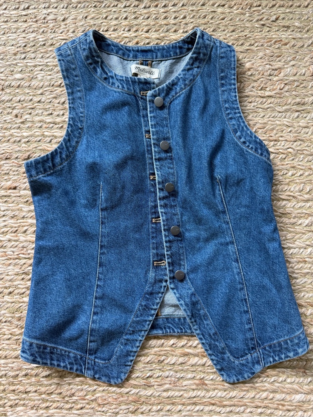 Madewell Indigo Denim Button-Front Vest